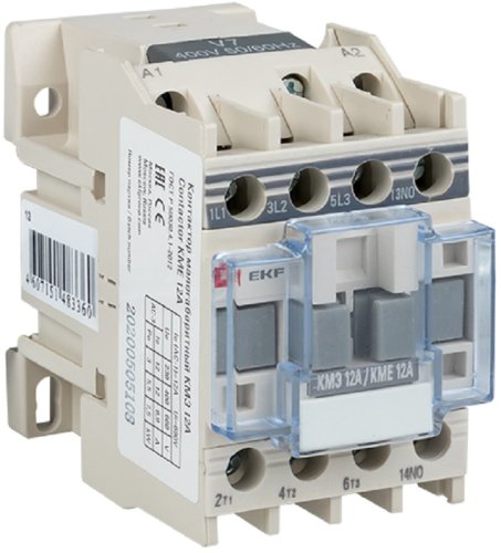 Контактор EKF PROxima КМЭ 3п 1НЗ 12А 24В тип АС3  картинка